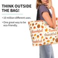 thumbnail image 4 of Large Capacity Single Shoulder Shopping Bag 19.7×15.7×5.9in Main Pocket Large To Accommodate Your Daily Needs Can Be Portable Can Be A Single Shoulder Back Thankful Autumn Words Pattern, 4 of 8