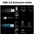 TRAHOOUSB Cable 15FT A Male to A Male, USB 3.0 Extender for Data