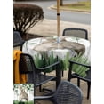 thumbnail image 4 of Easter Outdoor Tablecloth - 60x60 Inch Square Dining Table Cover, Country Rabbit Botanical Leaves Wooden Grain Waterproof Outdoor Table Cloth with Umbrella Hole & Zipper for Picnic/Patio/Party, 4 of 7
