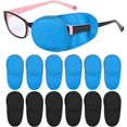 thumbnail image 1 of 12 parches para ojos para niños y adultos, gafas reutilizables, parches para ojos médicos para ambliopía, cubiertas para gafas, parches para tratar ojos perezosos, ambliopía, estrabismo, negro y azul, 1 of 5