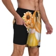 thumbnail image 2 of Fotbe Sunflower Gnomes 2 Traje de Baño para Hombre – Shorts de Natación de Secado Rápido con Forro y Bolsillos-XX-Large, 2 of 6