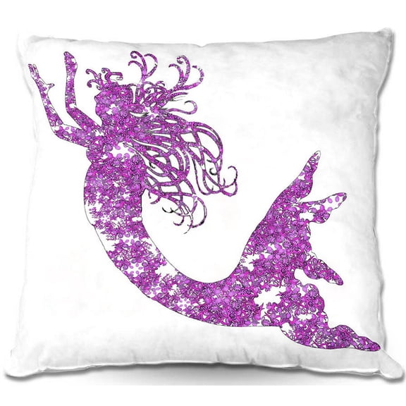 DiaNoche Designs Throw Pillows from Artist Susie Kunzelman - Mermaid Purple