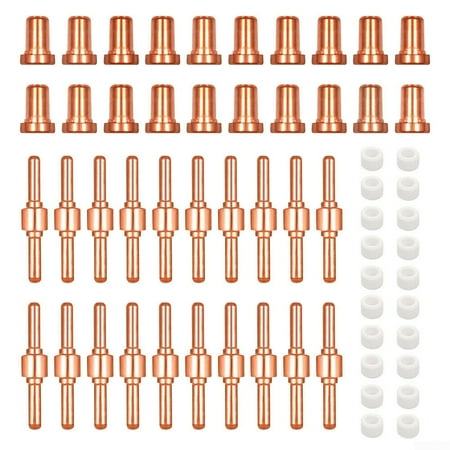 

60Pcs Plasma Cutter Nozzle Tips Consumables For LG-40 PT-31 Torch CUT40 CUT50