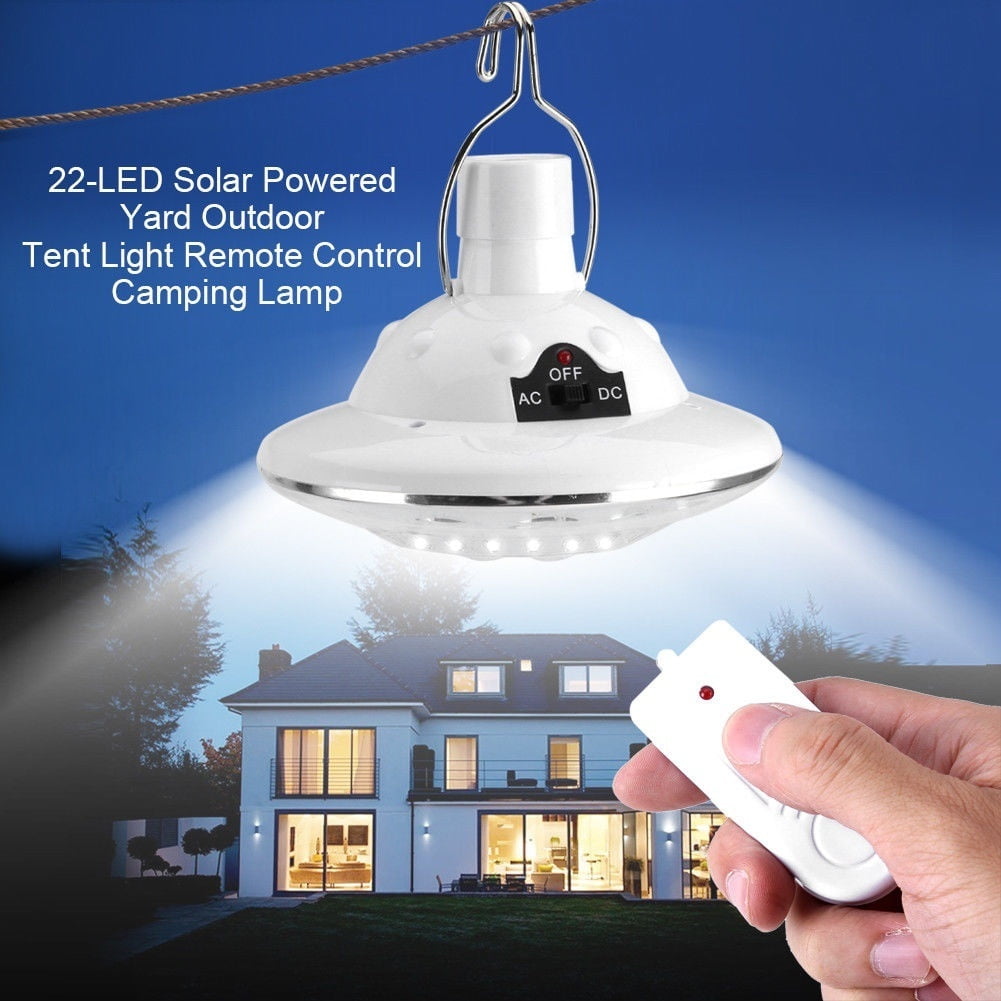 22 LED Outdoor Indoor Solar Power Hooking Lamp Camp Garden Light Remote Control 