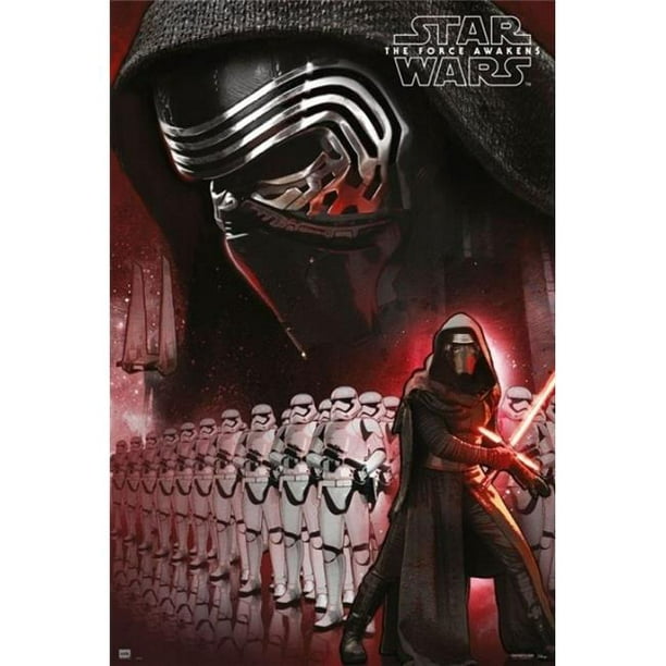 Erik Posters XPE160366 Star Wars la Force Éveille Affiche Kylo Ren, 24 x 36