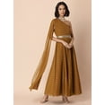thumbnail image 5 of Indya Women's Ochre Foil One Shoulder Maxi Kurta, 5 of 6