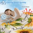 thumbnail image 3 of Sunflower Cooling Blanket,Lightweight Breathable Summer Throw Blanket with Double Sided Cold Effect,Summer Botanical Vintage Spring Floral Butterfly Picnic Blankets Bed Sheet for Hot Sleepers 50"x60", 3 of 8