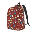 thumbnail image 1 of Easygdp Coffee Cups Mochila de Lona Resistente para Laptop, Compatible con Laptops de 15 a 17 pulgadas, Ideal para Escuela, Trabajo y Viajes-Small, 1 of 5