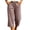 Purple10, variant on Karymi Linen Pants Women Elastic Waist Capri Pants, Casual Cropped Wide Leg Pants with Pockets and Button Hem, Pull-On Calf Length Trousers Womens Shorts