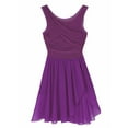 thumbnail image 4 of YEAHDOR Womens High Low Skirted Lyrical Dance Dress Chiffon Cutout Back Leotard Dancewear, 4 of 7
