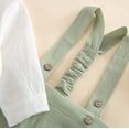 thumbnail image 6 of Tiijoy Newborn Boys Outfits Long Sleeve Button Up Romper Suspenders Pants Set, Sizes 6-9M, 6 of 7