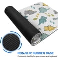 thumbnail image 6 of Long Mouse Pads for Desk,White ROAR Text Dinosaurs Pattern Desk Mats on Top Of Desks, Desk Mouse Pad Extra Large with 3mm Non-Slip Base and Stitched Edge for Gaming,Office,Work,Home 31.5"x11.8", 6 of 6