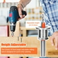thumbnail image 4 of 8mm Shank Carbide Countersink Woodworking Router Bit 2.5-10.5mm Hight Adjustable Milling Cutter Screw Extractor Remon Demolition, 4 of 7