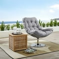 thumbnail image 2 of Modway Brighton Wicker Rattan Patio Swivel Lounge Chair in Light Gray/Gray, 2 of 6
