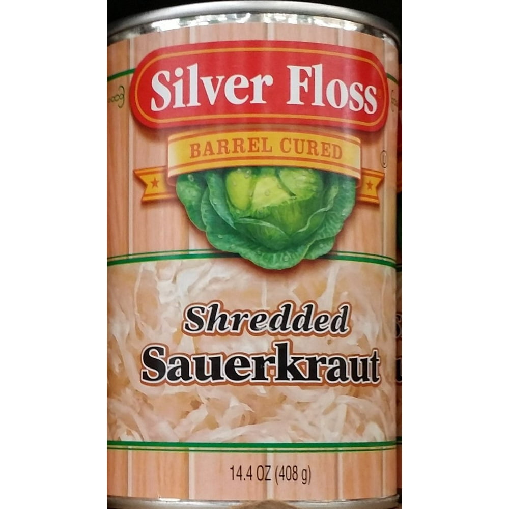 24 PACKS Silver Floss Barrel Cured Shredded Sauerkraut 14.4 Oz