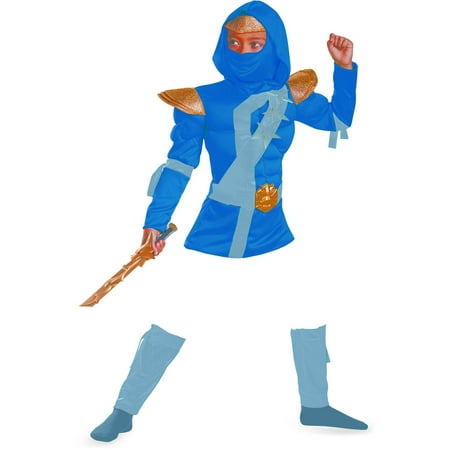 Blue Master Ninja Classic Muscle Child Halloween Costume by