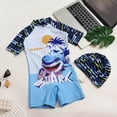 thumbnail image 2 of COMVALUE Toddler Swimsuit Suits Short Sleeve Swimwear UPF 50+ Bathing Suit Zip Rashguards (Light Blue, 5-6 Years), 2 of 8