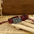 thumbnail image 5 of Ayyufe Vintage Unisex Leather Bracelet Alloy I Love Jesus Letters Rope Bangle, 5 of 6