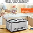thumbnail image 3 of VEVOR Automatic Ice Cream Maker with Built-in Compressor, 2 Quart No Pre-freezing Fruit Yogurt Machine, Stainless Steel Electric Sorbet Maker, 3 Modes Gelato Maker with LCD Display & Timer, Silver, 3 of 9