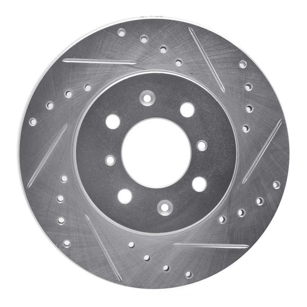 Dynamic Friction Company 631-72018R DFC Brake Rotor - Drilled And Slotted - Silver