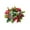 Green, variant on Christmas Candle Ring Garland with Red Berries & Green Leaves, 20cm Artificial Candle Holder Wreath for Table Centerpiece, Mantel, and Holiday Décor