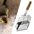 thumbnail image 1 of Pala para arena de Metal para mascotas, rápido, herramienta de limpieza, portátil, pala de arena para gatos, suministros para mascotas y gatitos Mango de madera, 1 of 9