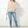 thumbnail image 3 of Women'S Long Sleeve Button Down Crew Neck Classic Sweater Knit Cardigan  S, 3 of 6