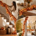 thumbnail image 6 of Fall Garland Artificial Maple Leaf Hanging Decor Fall Decor with 36 Leaves for Mantel Staircase Door Autumn Thanksgiving Harvest Gift Idea 78.74 Inch, 6 of 8