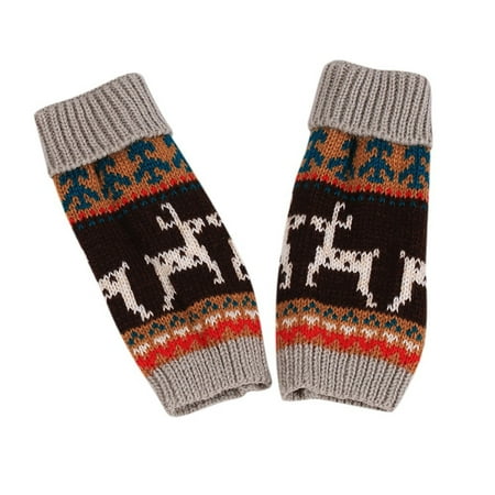 

Dadaria Winter Gloves Women Girl Knitted Arm Fingerless Keep Warm Winter Gloves Soft Warm Mitten Gray Women