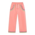 thumbnail image 5 of Glisme Toddler Girls Athletic Pants Graphic Straight Leg Sweatpants With Pockets And Drawstring Autumn Casual Girls Baggy Trousers, 5 of 5