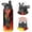 Black-2, variant on 18oz Insulated Water Bottle with Straw & Cleaning Brush, Wide Mouth Stainless Steel Flask, Flame Print