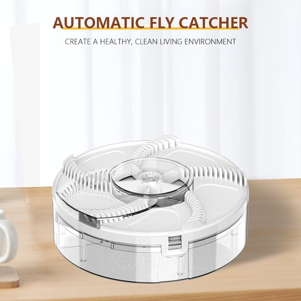 Atrapamoscas USB automático Trampa eléctrica para moscas Atrapa insectos silencioso (B blanco)