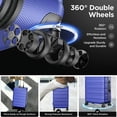 thumbnail image 5 of 5 Piece Hardside Luggage Suitcase Set with 360° Double Spinner Wheels Integrated TSA Lock ABS Hardshell Luggage for Travel Trips Business, 5 of 12