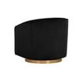 thumbnail image 5 of Maklaine 19" Modern Fabric Barrel Back Swivel Lounge Chair in Black, 5 of 8