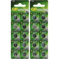 GP A76 LR44 AG13 Alkaline Cell 1.5V Alkaline Button Cell Battery x (20) Batteries