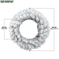 thumbnail image 3 of Snow Flocked Artificial Christmas Wreath 24 Inch Frosted Pine Wreath for Holiday Indoor Outdoor Decoration, 3 of 5