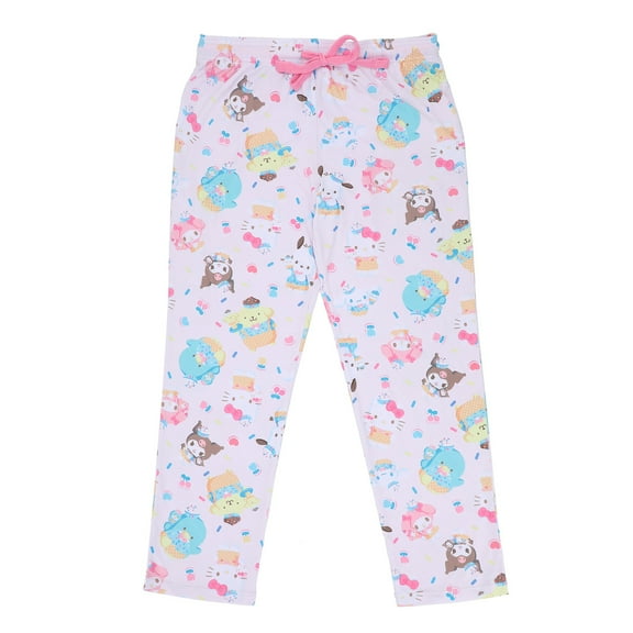 Hello Kitty & Friends All-Over Character Print Women's Cradle Pink Pajama Pants-Medium