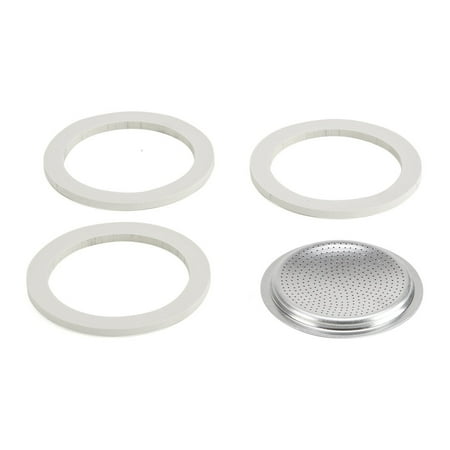 Bialetti Replacement Gasket and Filter For 3 Cup Stovetop Espresso Coffee