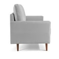 thumbnail image 5 of 69" Modern Decor Upholstered Sofa Furniture, Wide Velvet Fabric Loveseat Couch, Solid Wooden Frame with Padded Cushion - Grey 11400, 5 of 9