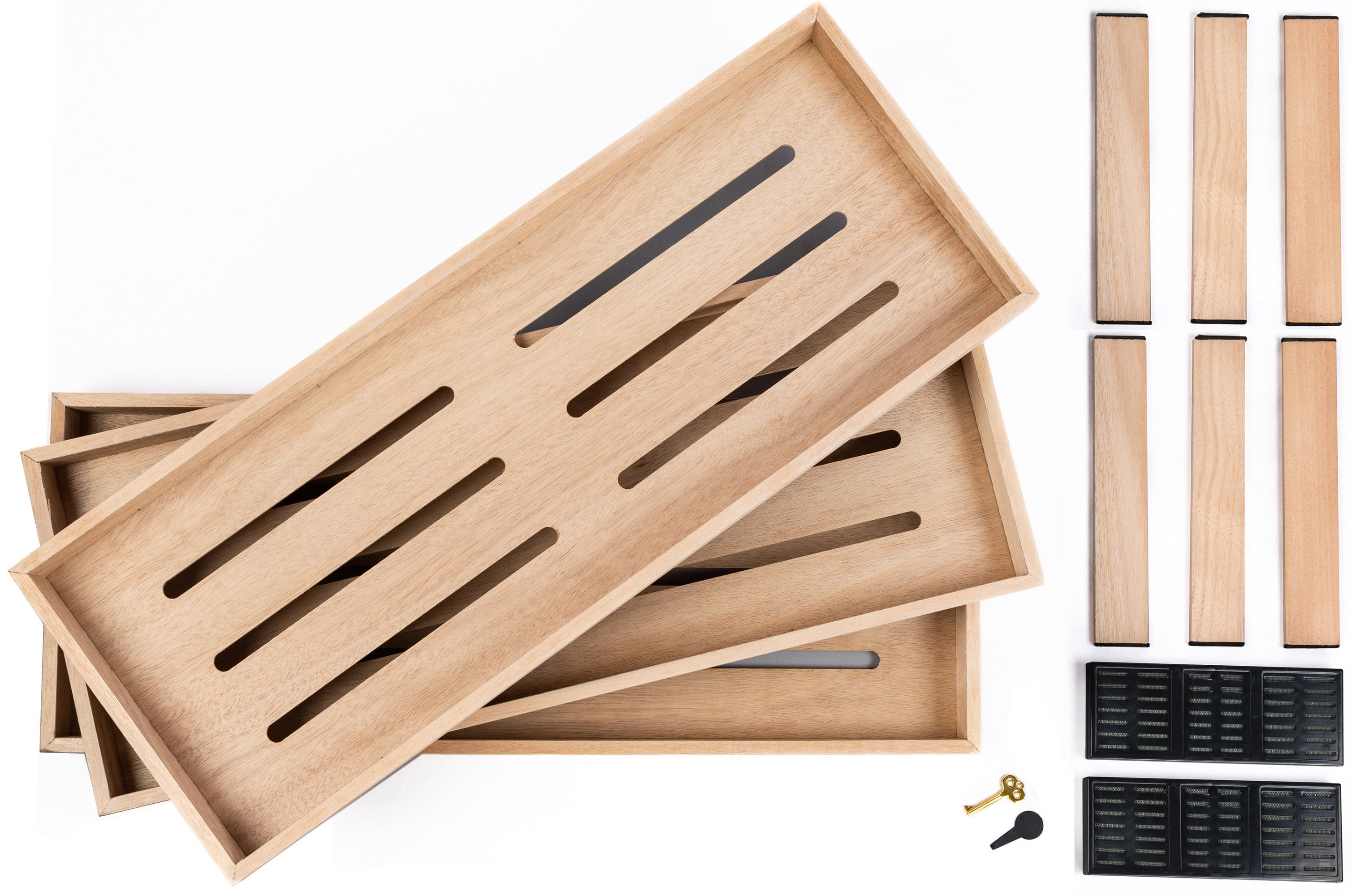 Marciano Countertop Display Cigar Humidor w/ Trays - Dark Mahogany Finish - Capacity: 250