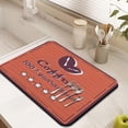 thumbnail image 3 of Coffee Mat, Coffee Vintage Red Coffee Bar Mat for Countertop, Rubber Backed Dish Drying Mat for Counter, Absorbent Coffee Bar Accessories Fit Under Coffee Maker Espresso Me Machine 18x24in, 3 of 7