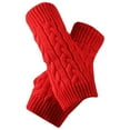 thumbnail image 3 of POROPL Fingerless Gloves ForWomen Girl Knitted Arm Fingerless Keep Warm Winter Gloves Soft Warm Mitten For Women 2022, 3 of 3