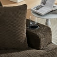 thumbnail image 6 of Aukfa Oversized Chaise Lounge Chair Indoor with Cup Holder & Side Pocket, Faux Fur Sleeper Chair for Living Room, Bedroom,Brown, 6 of 7