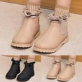 thumbnail image 2 of Aihuaihua Girls Ankle Boots Kids Chelsea Booties Slip on Short Boots Lug Sole Low Heel Fall Winter Boot Dress Boots for Little Big Kid, 2 of 8