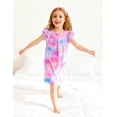 thumbnail image 4 of Oudiya Girls Nightgown Ruffle Short Sleeve Princess Pajama Cute Soft Sleepwear for Kids 3-14Y, 4 of 5