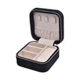 thumbnail image 2 of Caja de Almacenamiento de Joyas Cremallera Pequeña de Dos Capas con Pantalla Caja de Joyería Cuadrada Regalo de Terciopelo para Reloj Collares , Gloria joyero, 2 of 9
