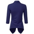 thumbnail image 3 of Doublju Women's Lightweight Thin 3/4 Sleeve Open Front Blazer with Plus Size, 3 of 4