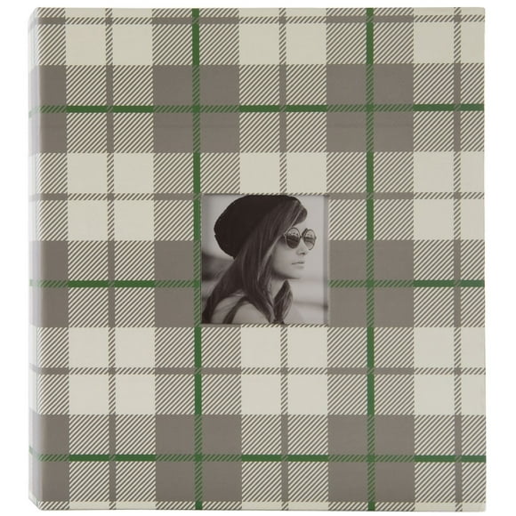 Album de photos magnétique Pinnacle Frames à motif tartan à 1 photo par page