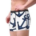 thumbnail image 4 of Naloa Navy Blue Anchor Print Mens Underwear - Boxers for Men, Classic Briefs for Men, 4 of 9