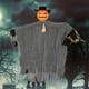 thumbnail image 3 of Decoración De Halloween Con Pajarita Y Cabeza De Calabaza Colgante Con Sombrero De Copa Para Exterior E Interior (45 X 50 Cm, Naranja/Gris), 3 of 3